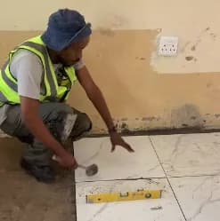 construction tiling floor